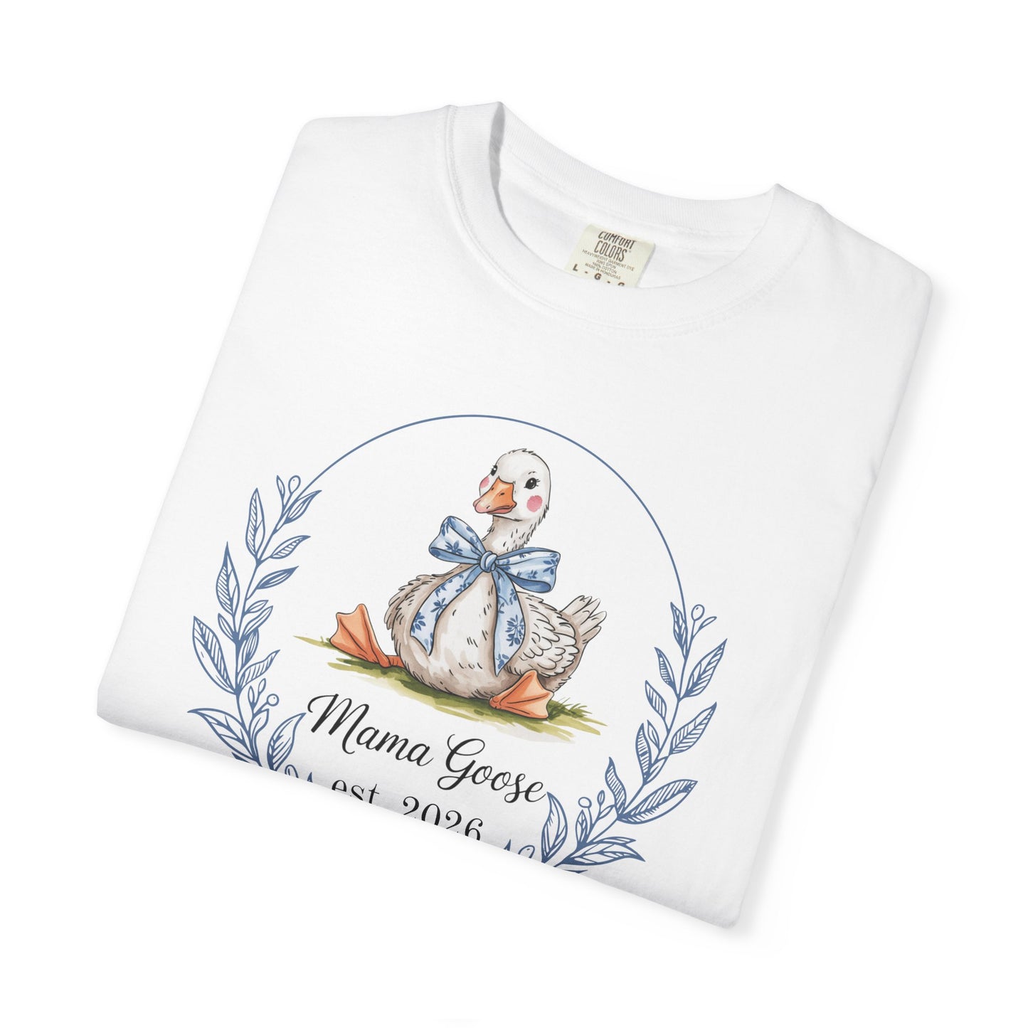 Mama Goose Est. Year T-Shirt | New Mom Pregnancy Announcement