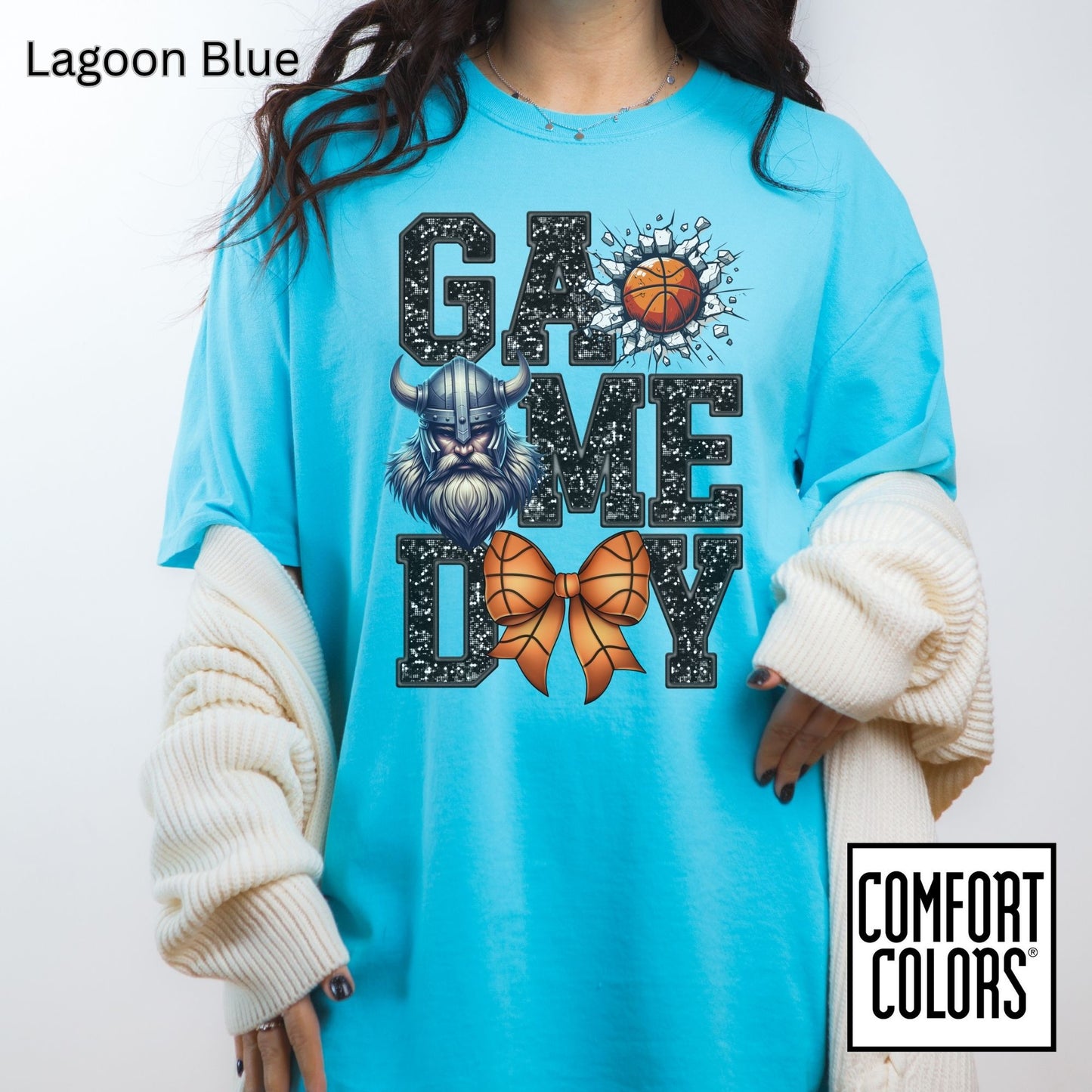 Game Day Basketball Viking Tee • Comfort Colors® 1717