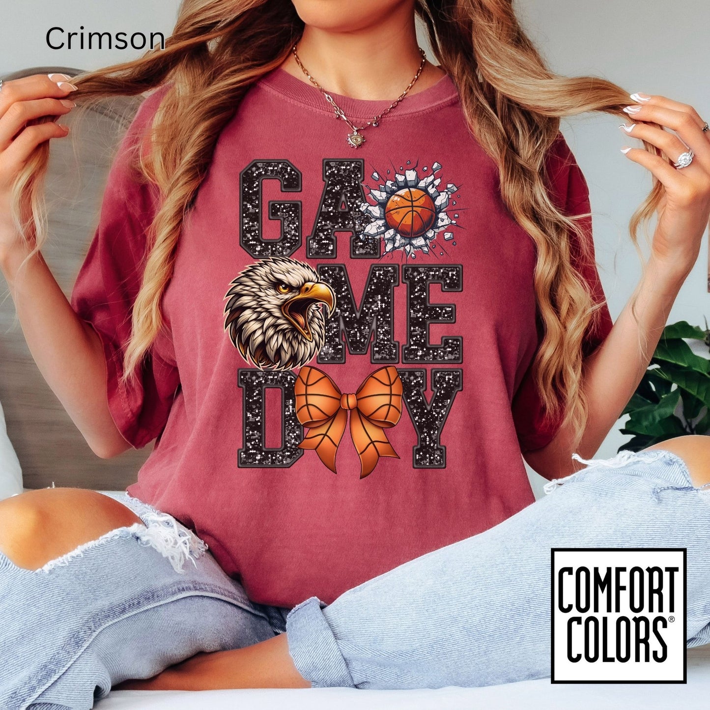 Game Day Basketball Hawks/Eagles Tee • Comfort Colors® 1717