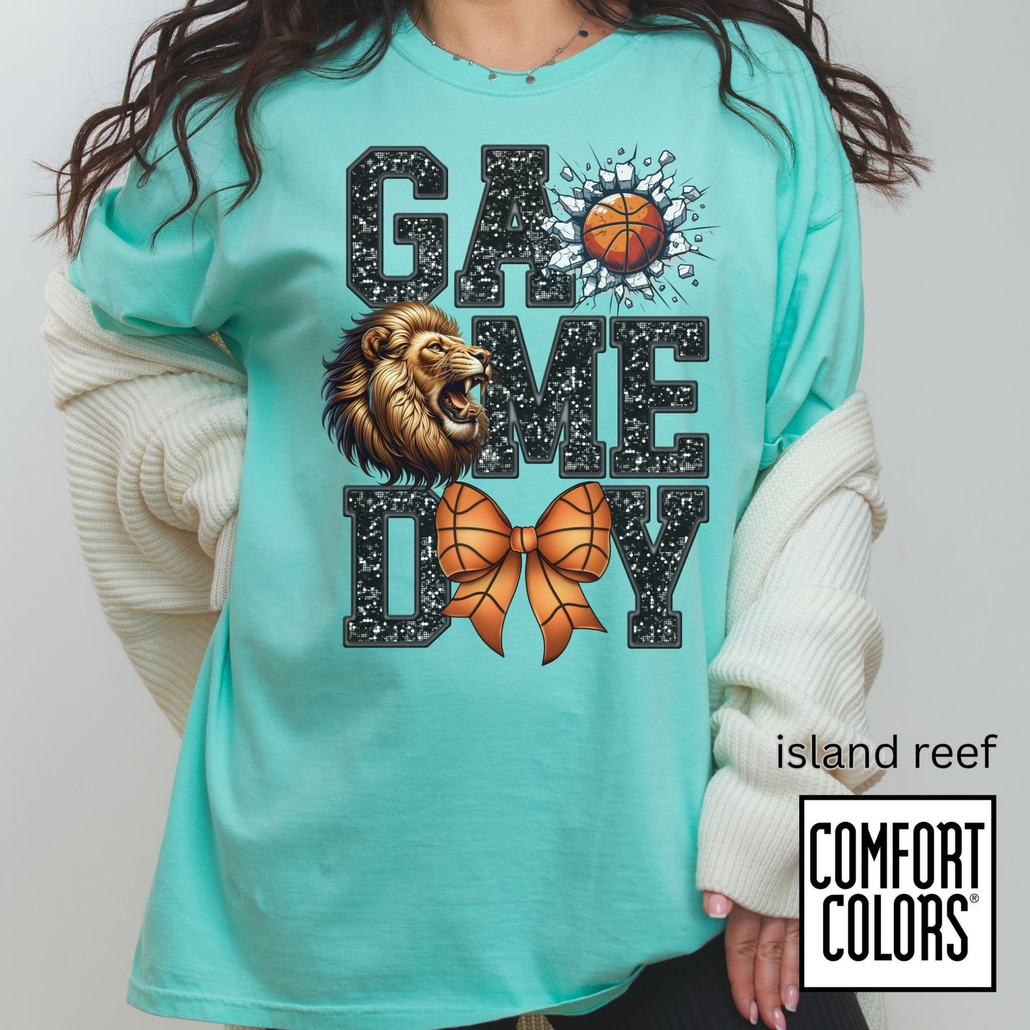 Game Day Basketball Lions Tee • Comfort Colors® 1717