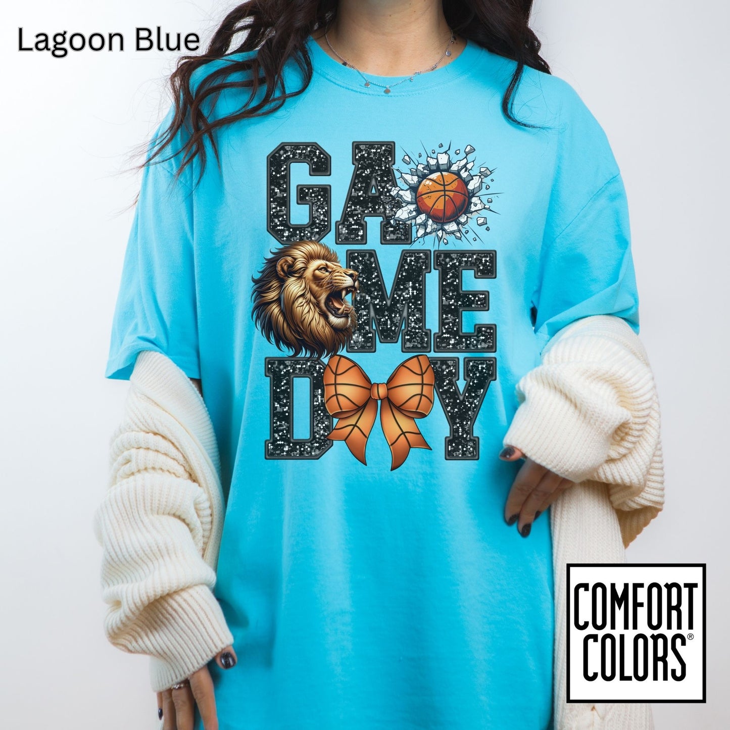 Game Day Basketball Lions Tee • Comfort Colors® 1717