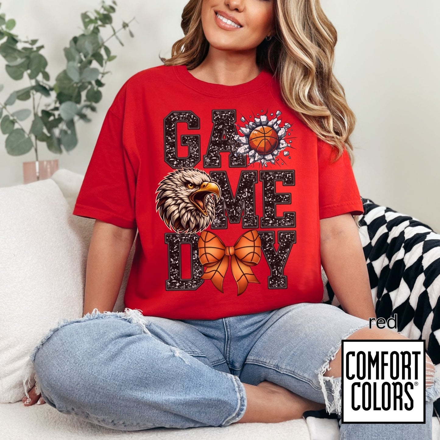 Game Day Basketball Hawks/Eagles Tee • Comfort Colors® 1717