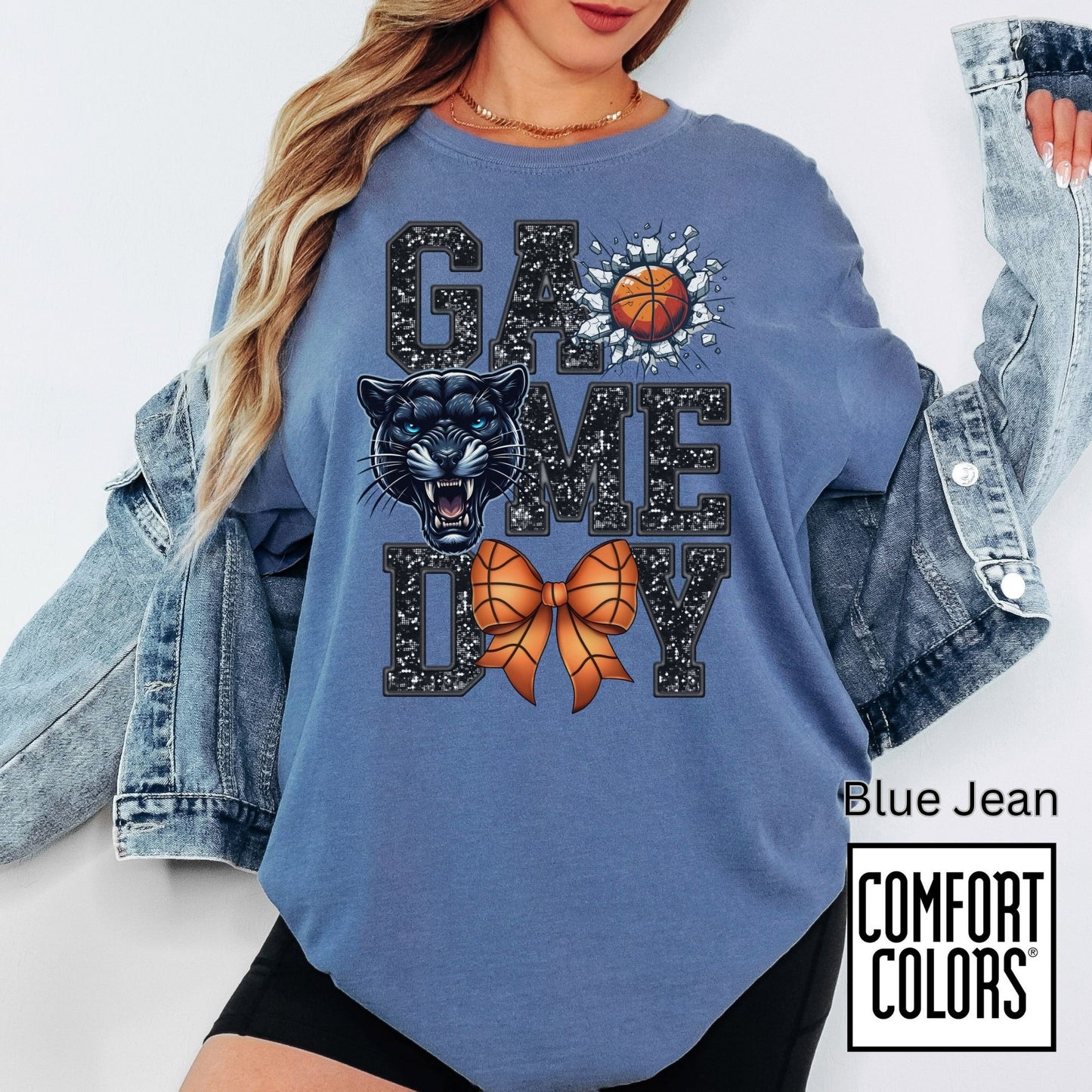 Game Day Basketball Panthers Tee • Comfort Colors® 1717