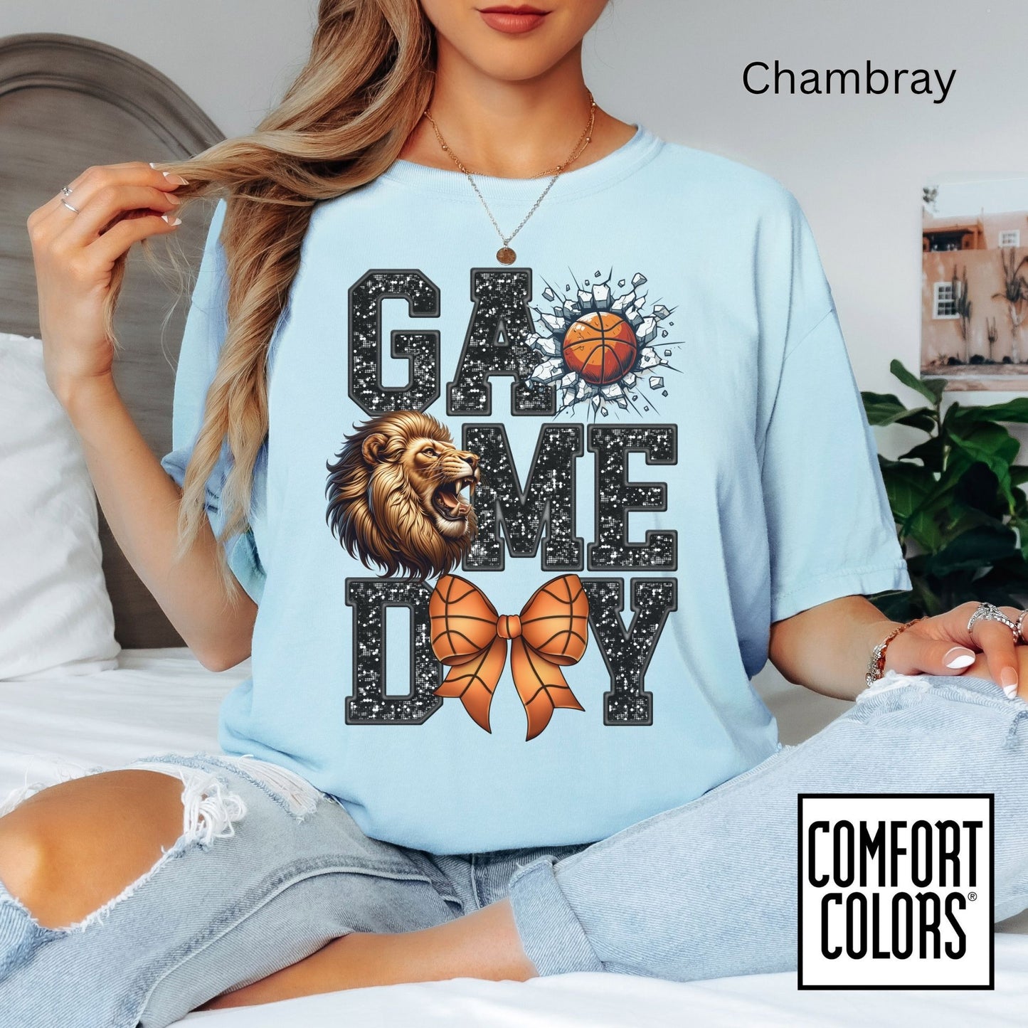 Game Day Basketball Lions Tee • Comfort Colors® 1717