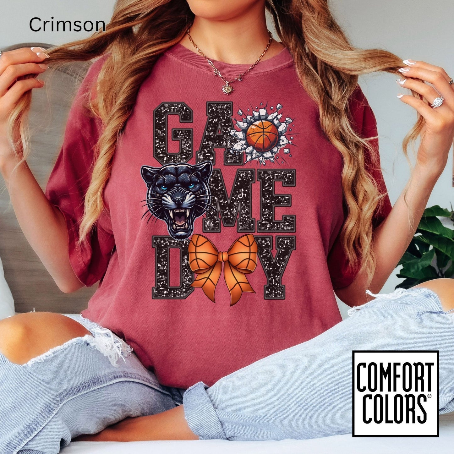 Game Day Basketball Panthers Tee • Comfort Colors® 1717