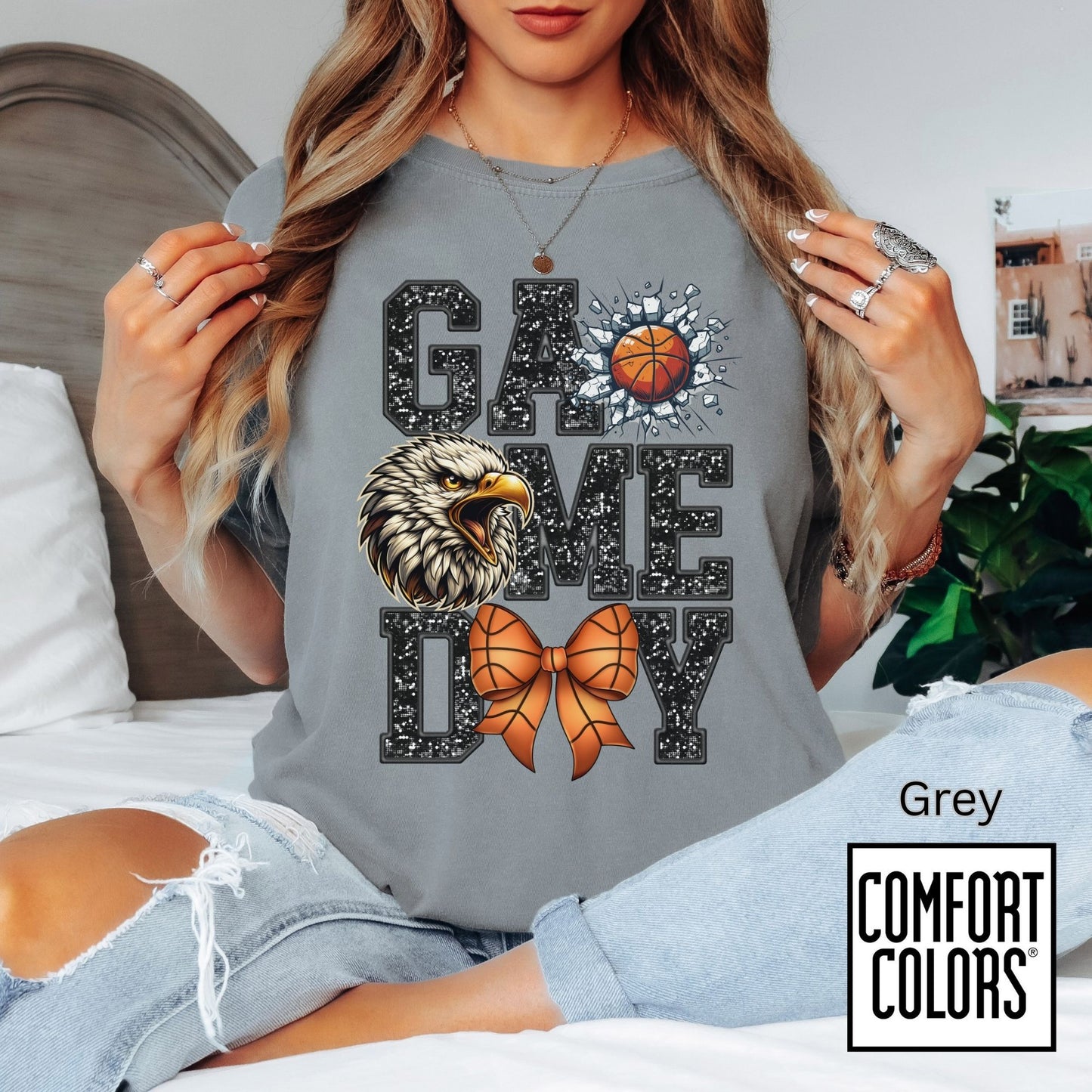 Game Day Basketball Hawks/Eagles Tee • Comfort Colors® 1717