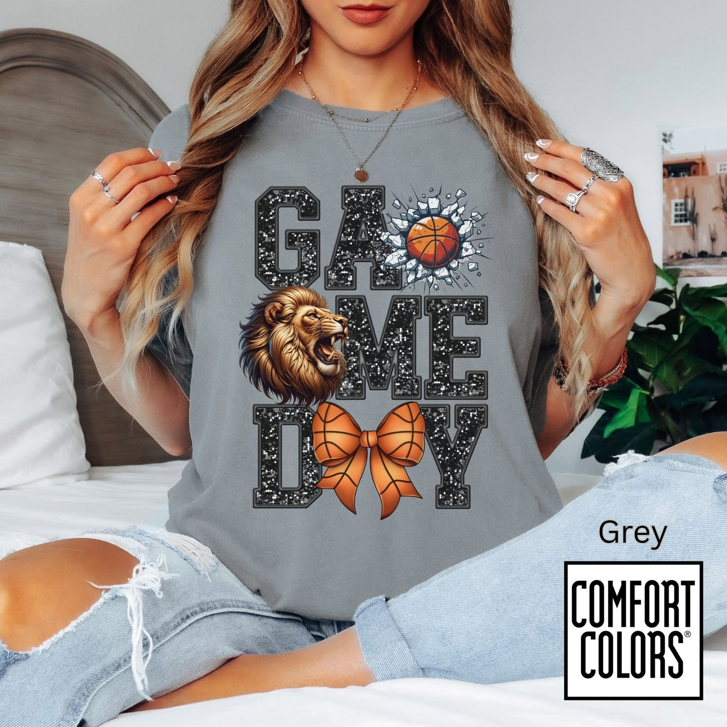 Game Day Basketball Lions Tee • Comfort Colors® 1717