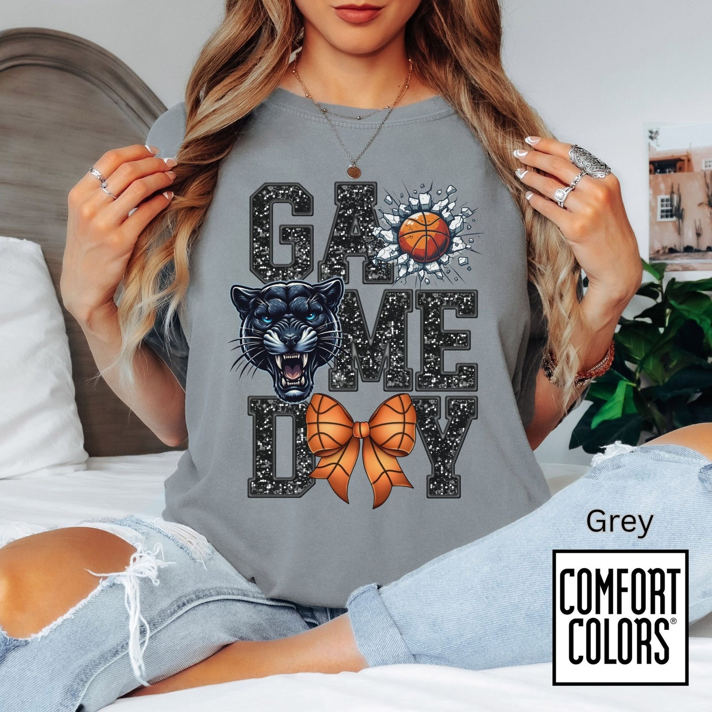 Game Day Basketball Panthers Tee • Comfort Colors® 1717