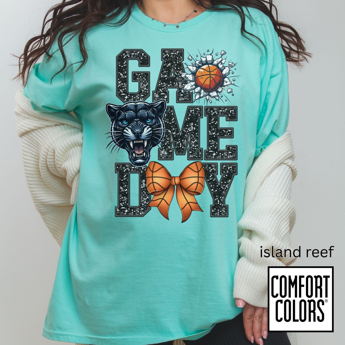 Game Day Basketball Panthers Tee • Comfort Colors® 1717