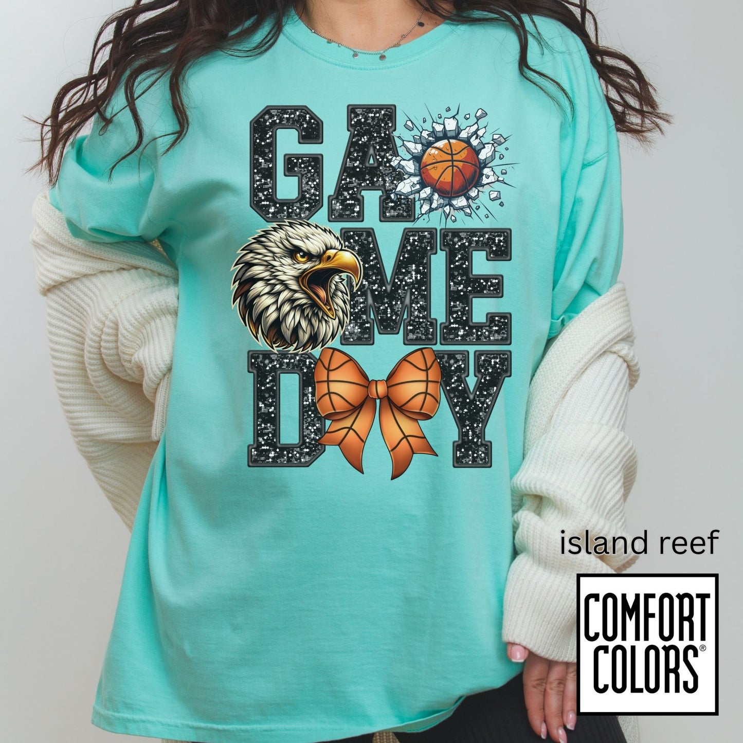 Game Day Basketball Hawks/Eagles Tee • Comfort Colors® 1717