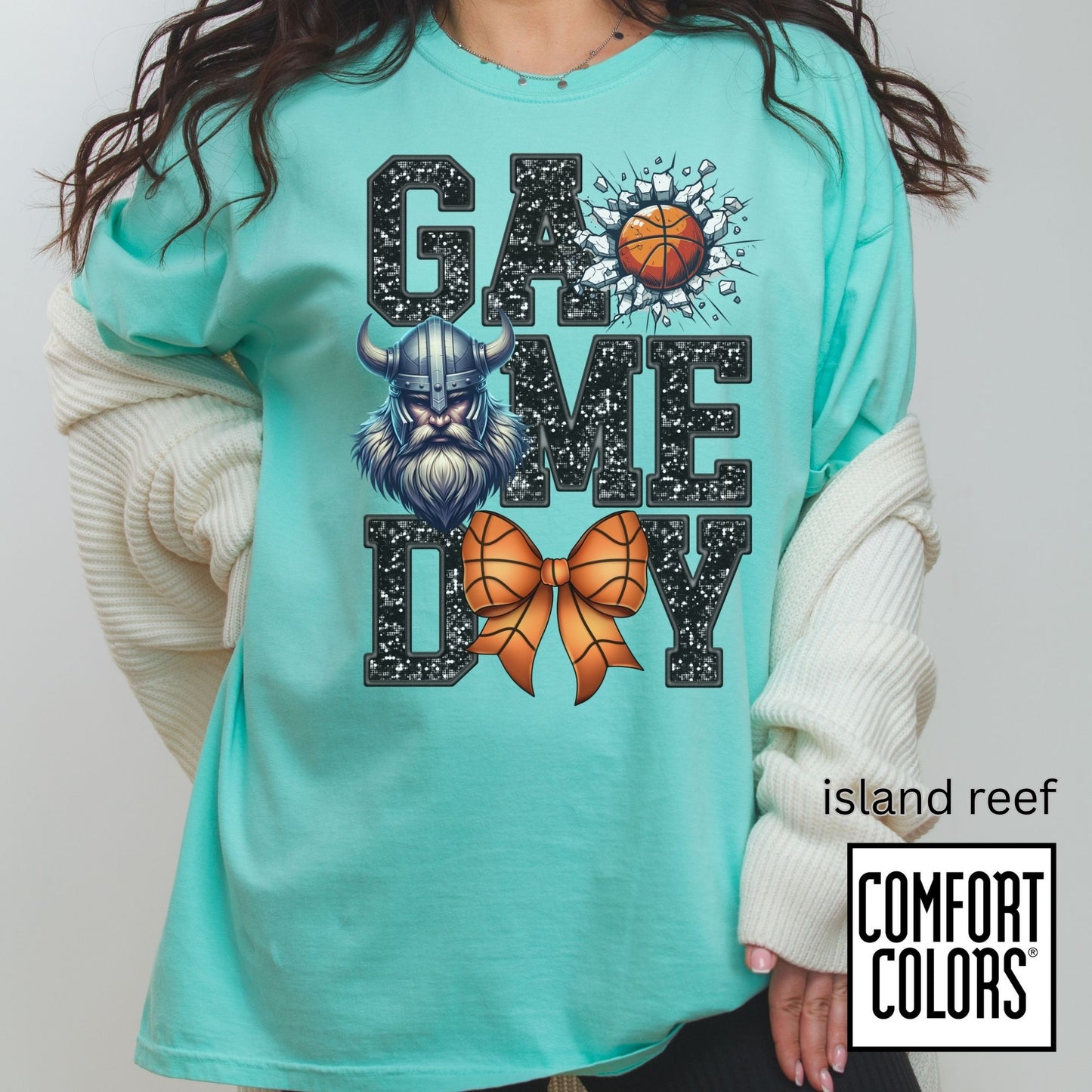 Game Day Basketball Viking Tee • Comfort Colors® 1717