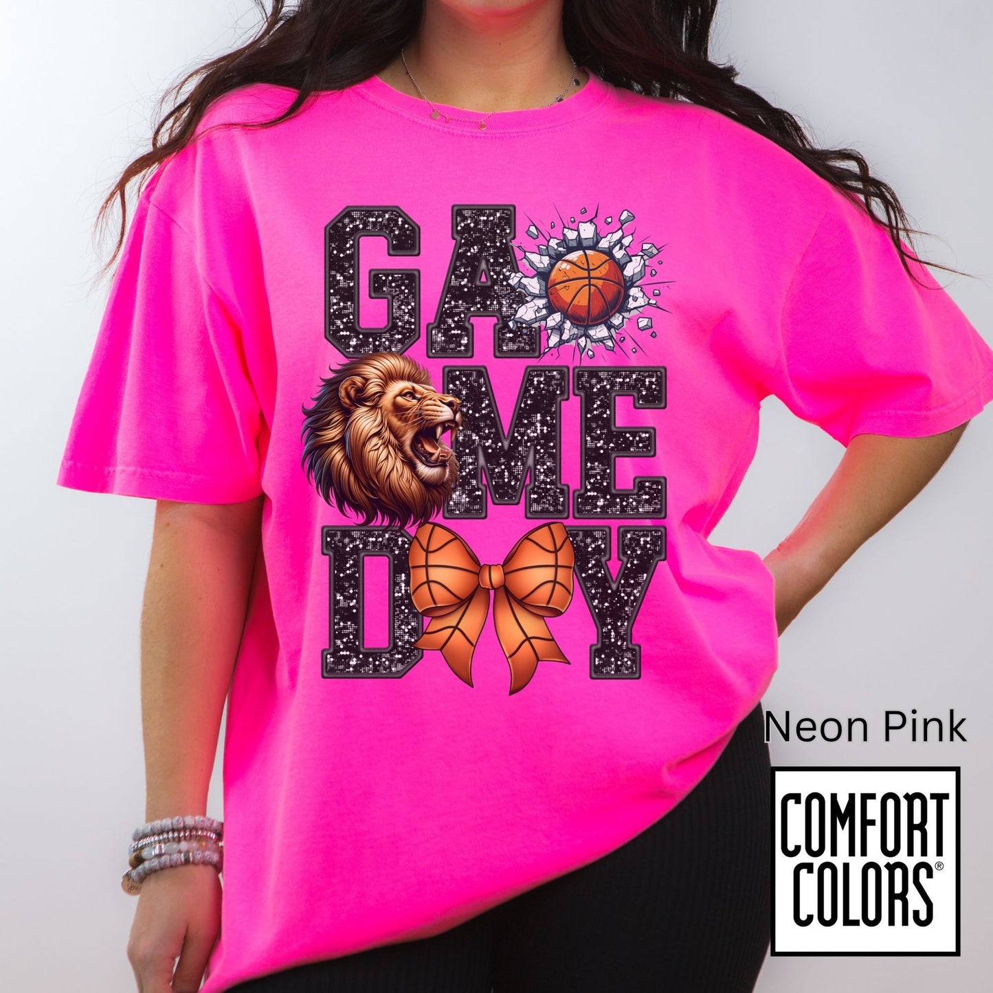 Game Day Basketball Lions Tee • Comfort Colors® 1717