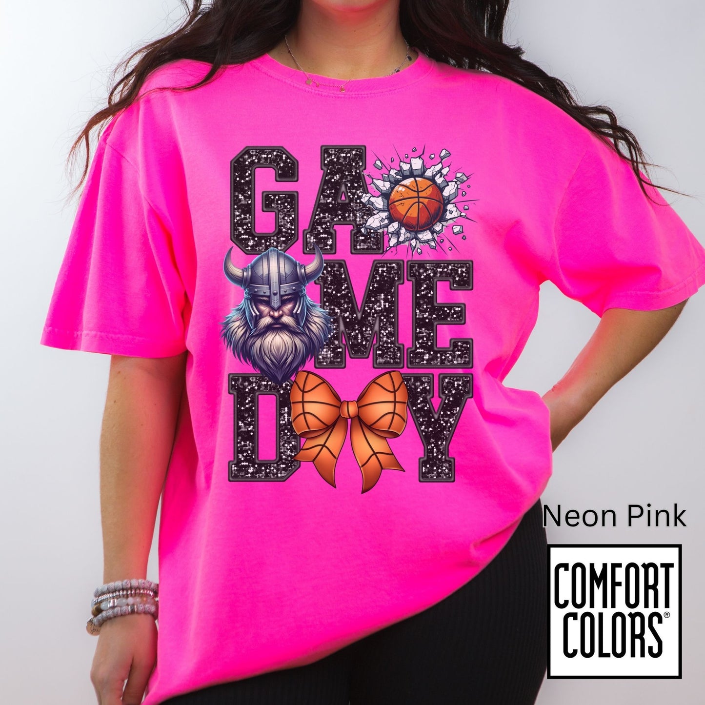 Game Day Basketball Viking Tee • Comfort Colors® 1717