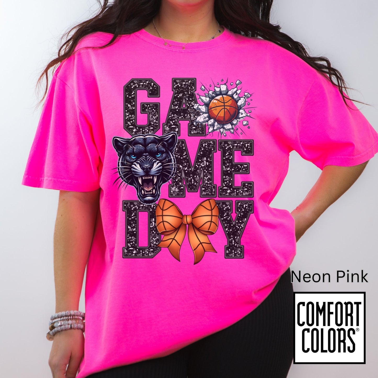 Game Day Basketball Panthers Tee • Comfort Colors® 1717