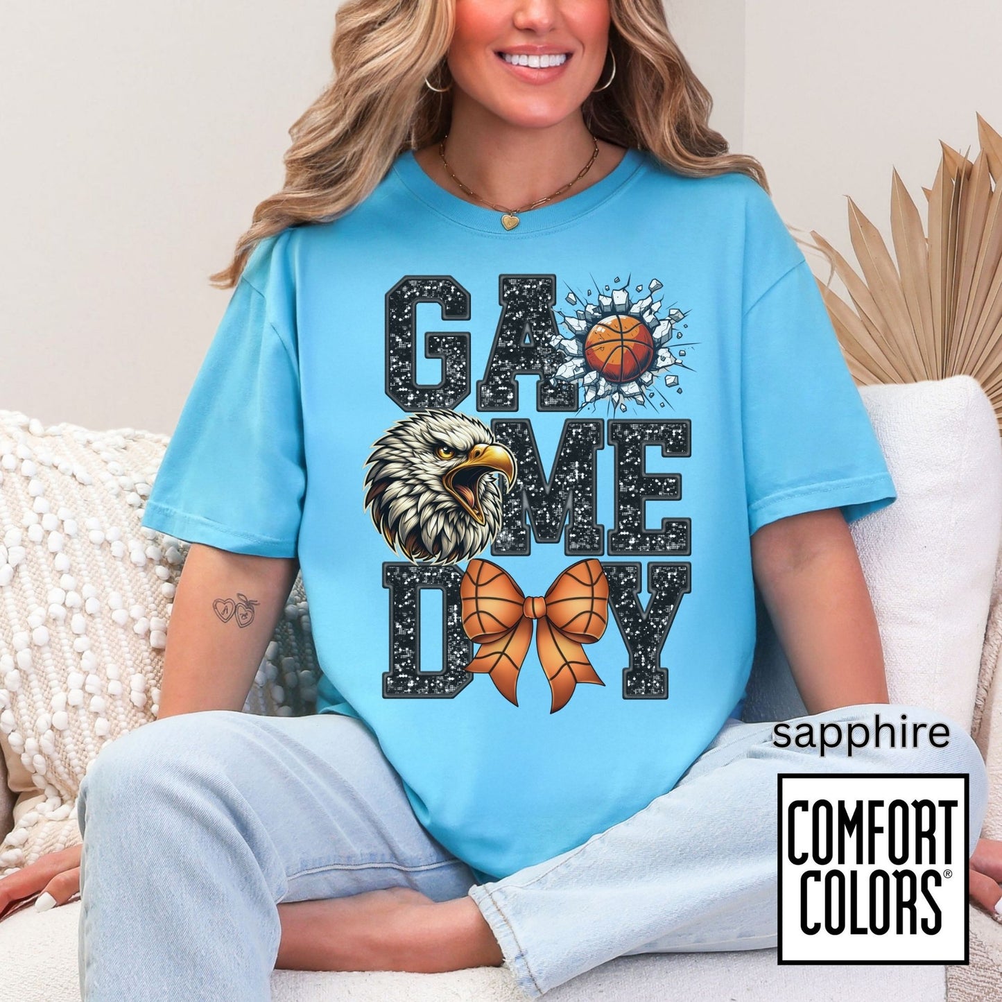 Game Day Basketball Hawks/Eagles Tee • Comfort Colors® 1717